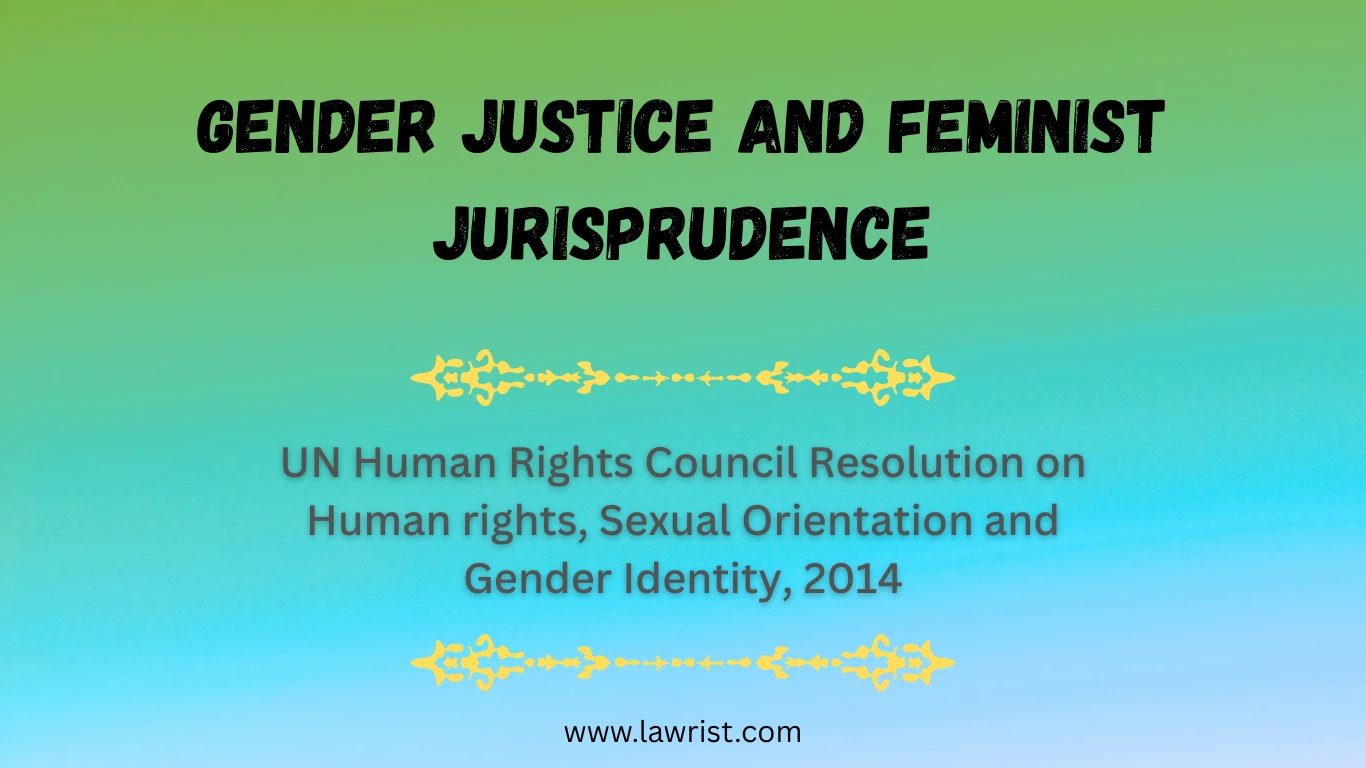 UN Human Rights Council Resolution on Human rights, Sexual Orientation and Gender Identity, 2014 | Gender Justice and Feminist Jurisprudence